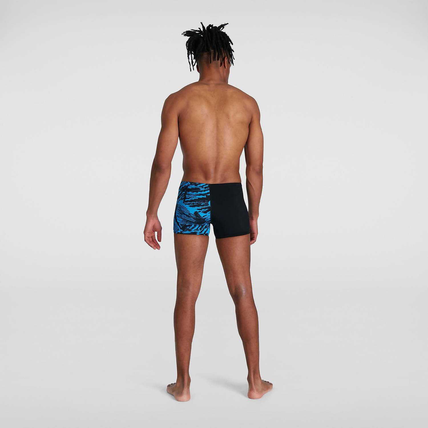 Aquashorts Speedo Hommes Boxer De Bain Homme Allover Coupe En V Noir/Bleu – 1