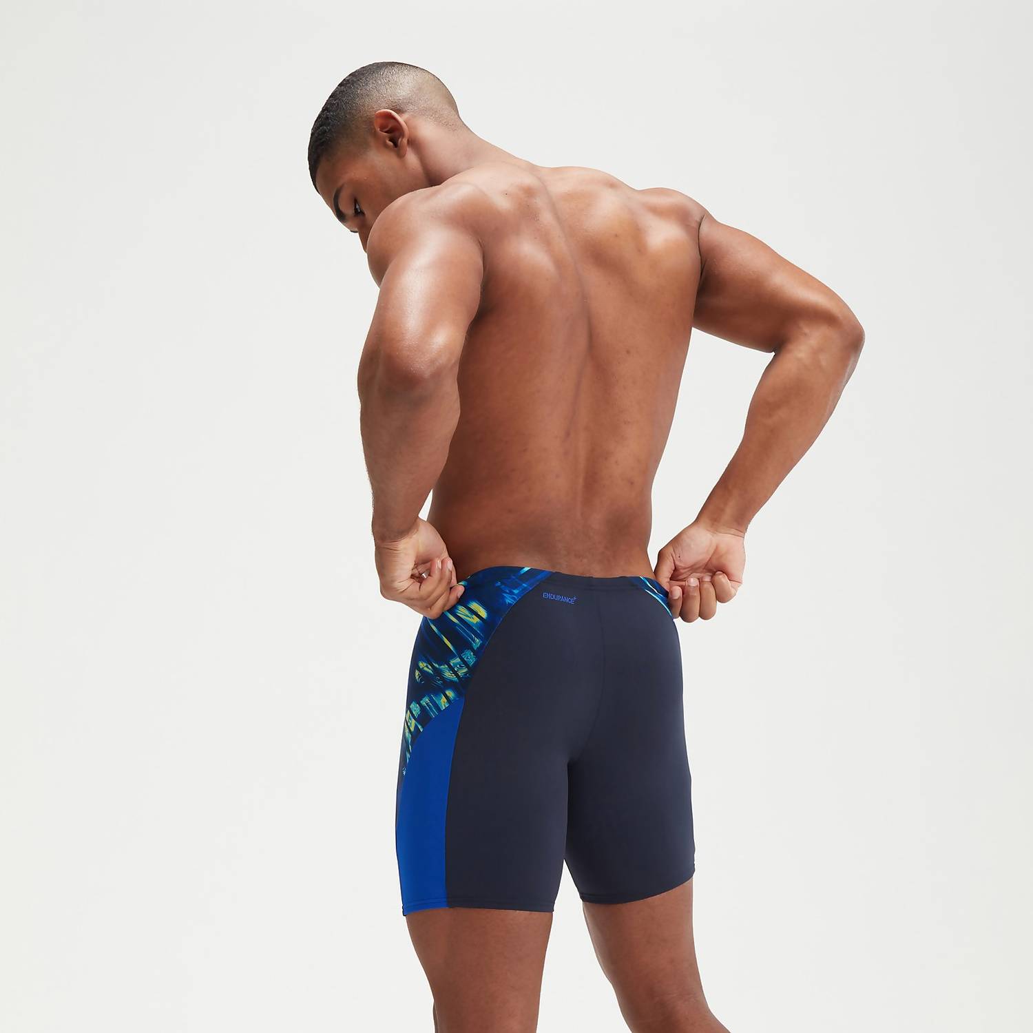 Hommes Speedo Shorts Longs Jammer Homme Eco Endurance+ Splice Mi-Long Bleu Marine/Bleu – 2