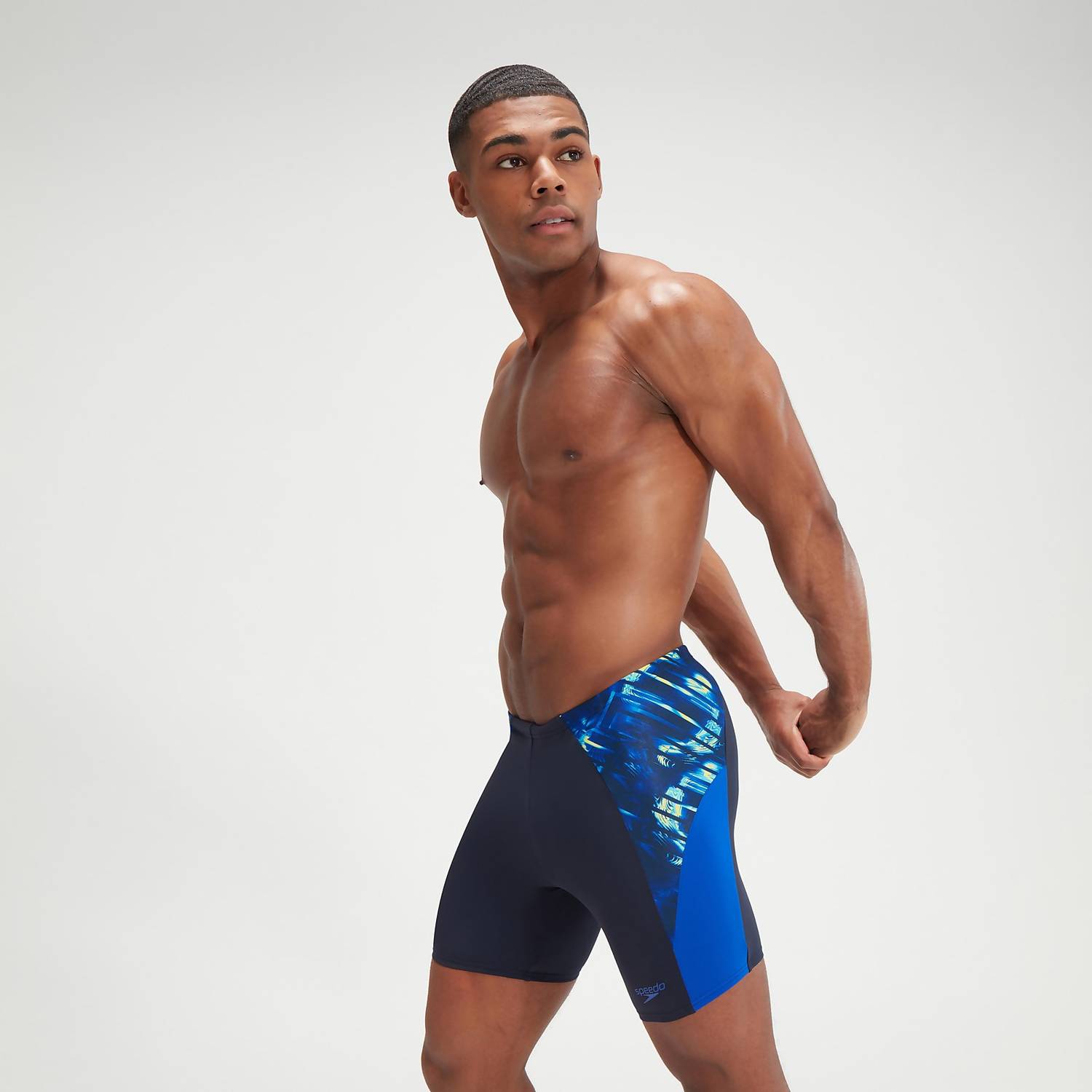 Hommes Speedo Shorts Longs Jammer Homme Eco Endurance+ Splice Mi-Long Bleu Marine/Bleu – 1