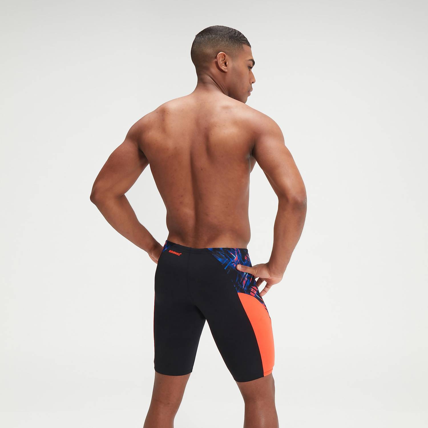 Jammer Homme Eco Endurance+ Splice Noir/Orange Speedo Shorts Longs Hommes – 2