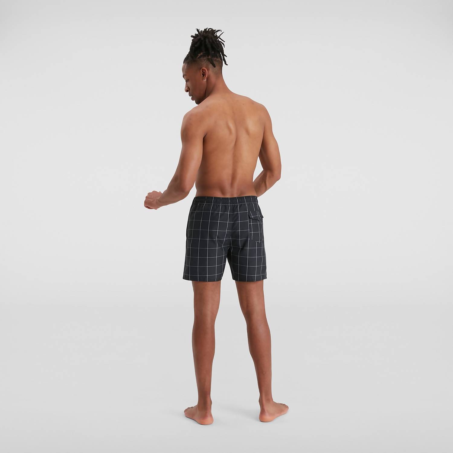 Short De Bain Homme 40 Cm Check Leisure Noir/Gris Shorts De Bain Speedo Hommes – 1
