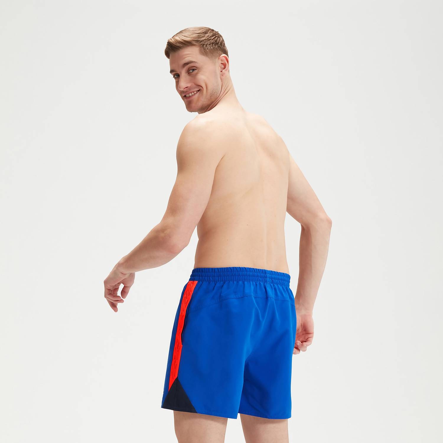 Short De Bain Homme Hyperboom Splice 40 Cm Bleu/Orange Shorts De Bain Hommes Speedo – 1