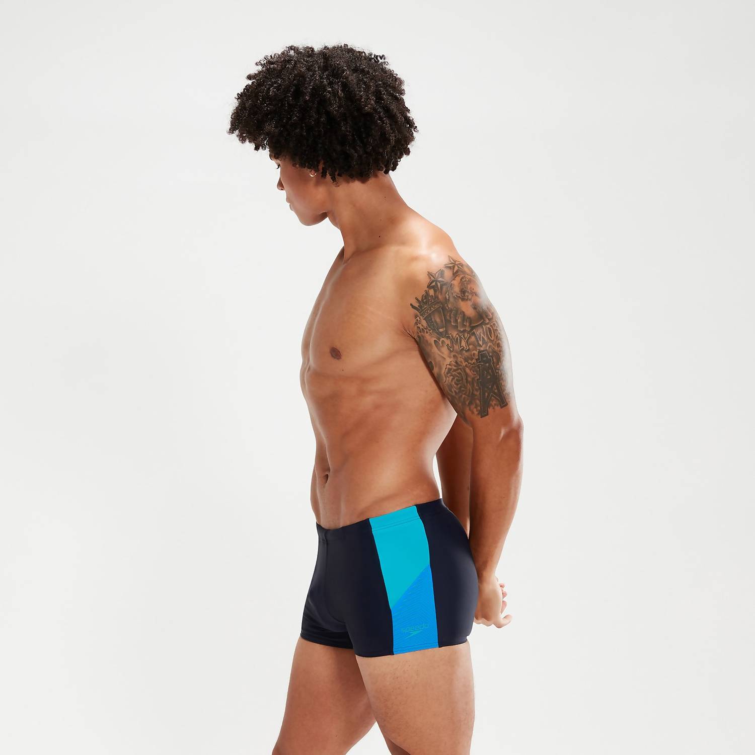 Speedo Boxer De Bain Homme Dive Bleu Marine/Aqua Hommes Aquashorts – 1